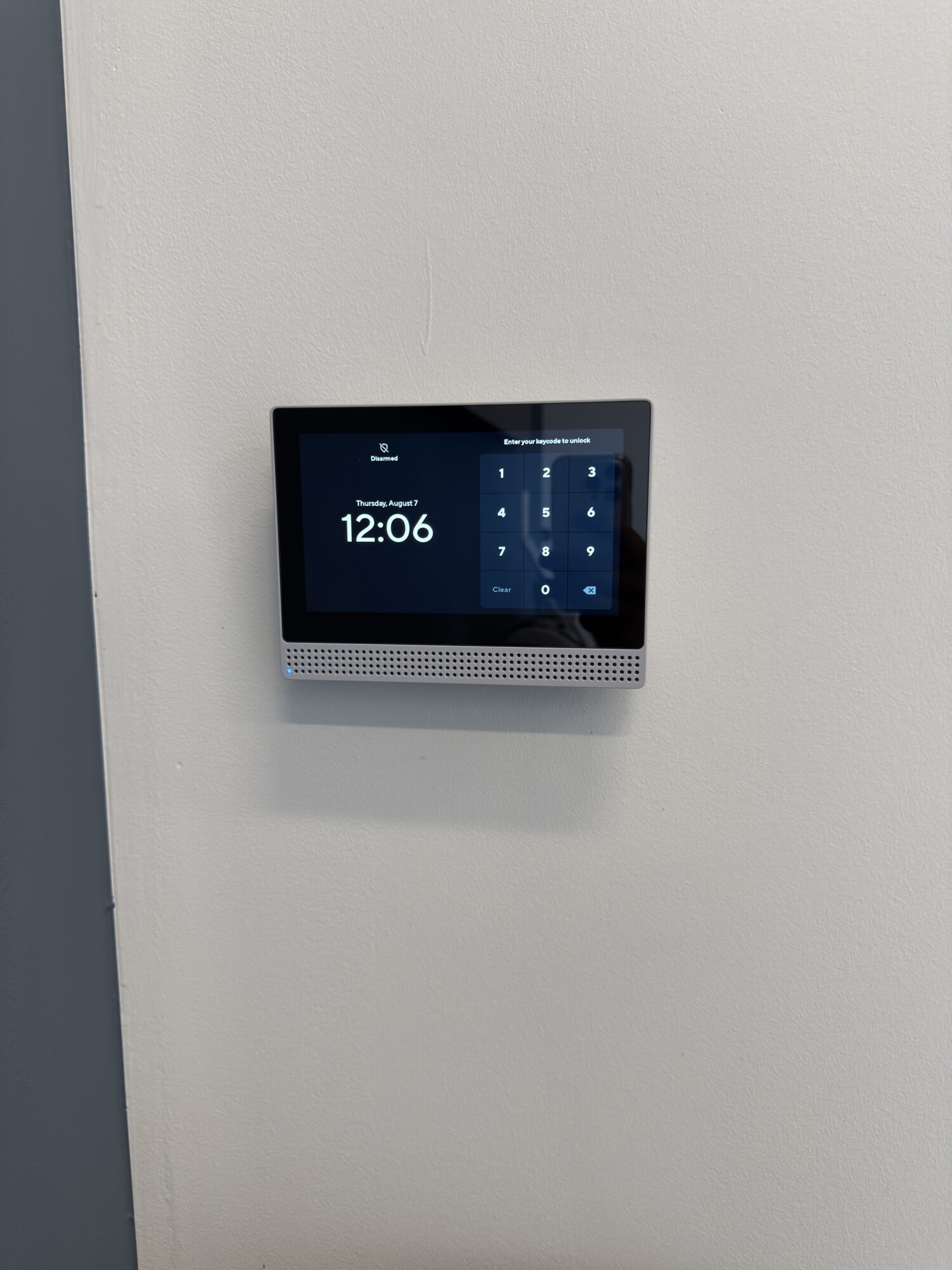 Verkada Keypad mounted on white wall